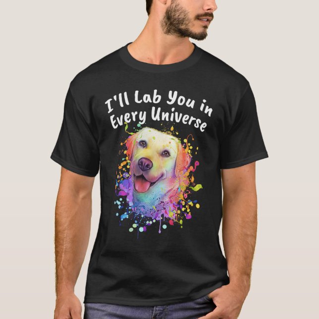 T-shirt Ill Vous labourez dans chaque univers Chien Papa L (Devant)