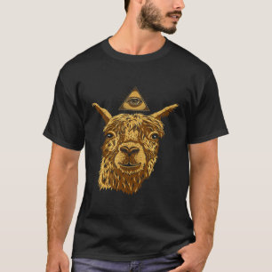 T-shirt Illamanati Illuminati Lama Alpaga Occulte
