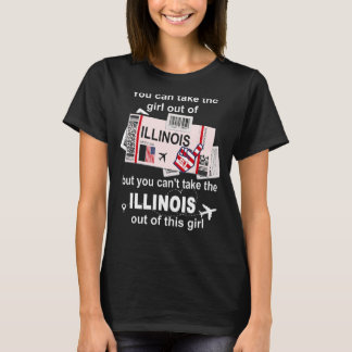 T-shirt Illinois Boarding Pass Illinois Girl
