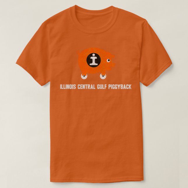 T-shirt Illinois Central Gulf Railroad Piggyback Service (Design devant)