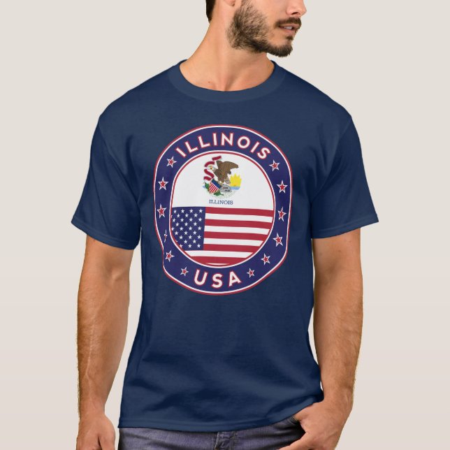 T-shirt Illinois, Illinois, (Devant)