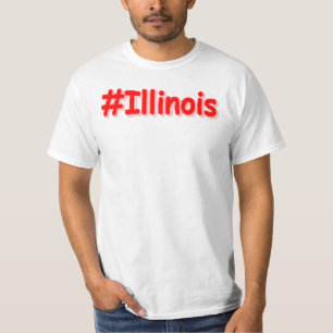 T-shirt "#Illinois" Joli Design. Commandez dès maintenant 