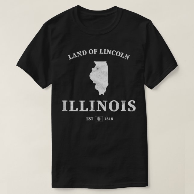 T-shirt Illinois Land de Lincoln (Design devant)