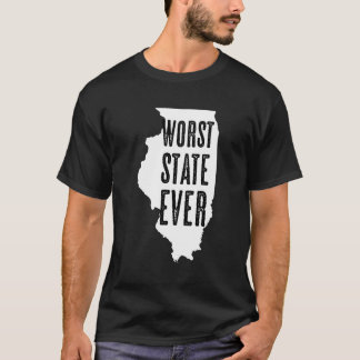 T-shirt Illinois - Le Pire Etat Jamais Il Sucks - Graphe D