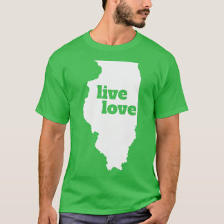 T-shirt Illinois Live Love Illinois