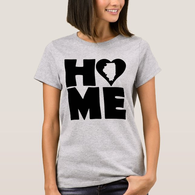 T-shirt Illinois Maison du cœur de l'État (Devant)