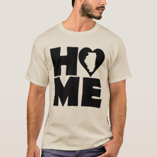 T-Shirt Illinois Maison du cœur de l'État Tees