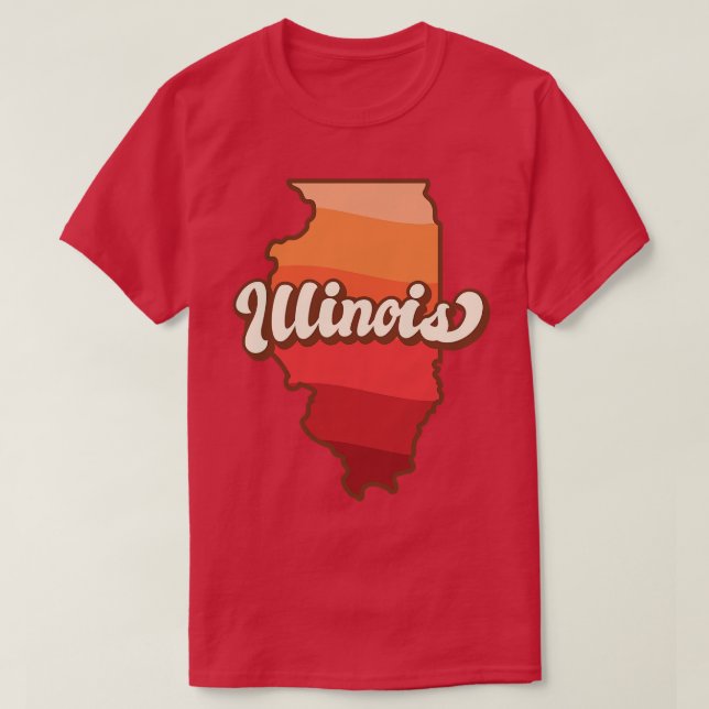 T-shirt Illinois Retro (Design devant)