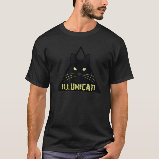 T-shirt ILLUMICATI Chat Illuminati pour Chat & Illuminati (Devant)
