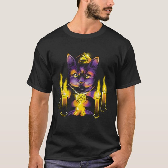 T-shirt Illuminati Chat Satanique (Devant)