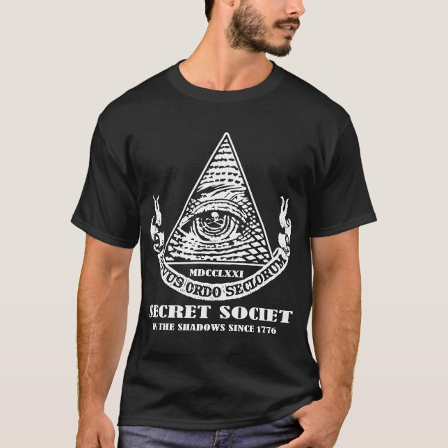 T-SHIRT ILLUMINATI SECRET SOCIETY NEW WORLD ORDER DIFFÉREN (Devant)