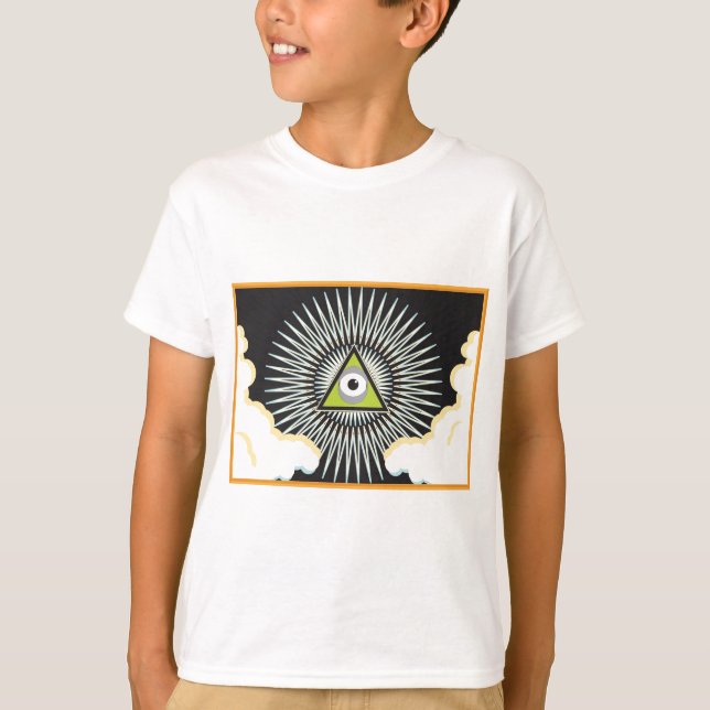 T-shirt Illuminati tout le nouvel ordre mondial voyant (Devant)