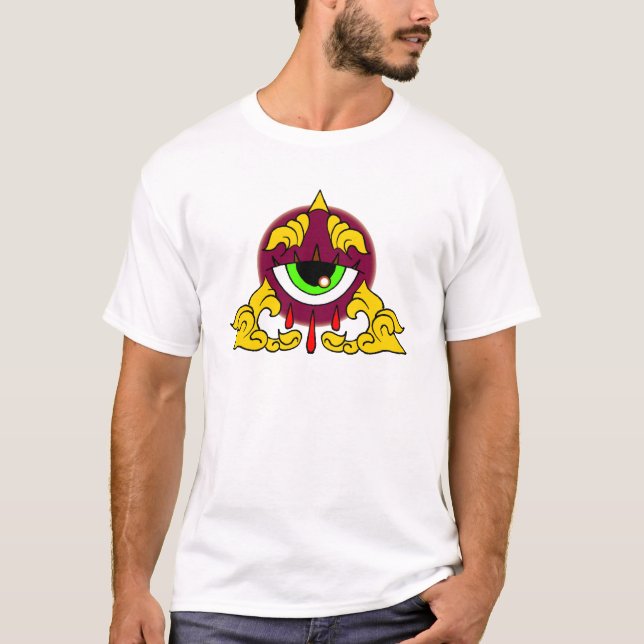T-SHIRT ILLUMINATI TOUT VOYANT LE VOYOU D'ARGENT D'ARGENT (Devant)