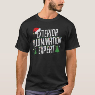 T-shirt Illumination Extérieure Expert Funny Noël Lumière