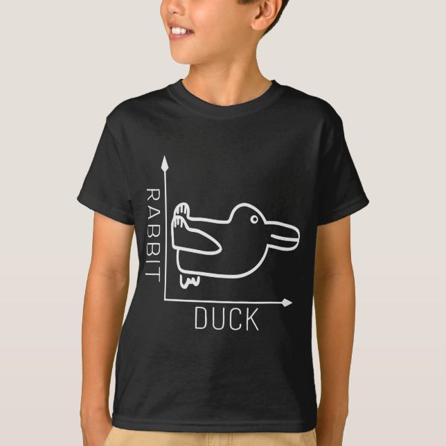 T-shirt Illusion de canard à lapin - Math Graphe dessin Ph (Devant)