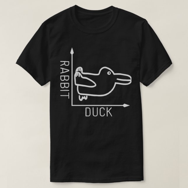 T-shirt Illusion de canard à lapin Wittgenstein 2 (Design devant)