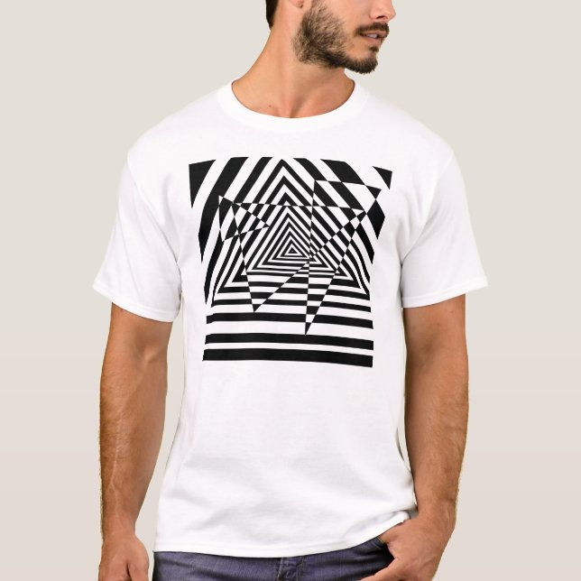 T-shirt Illusion de essai de casino de triangles (Devant)