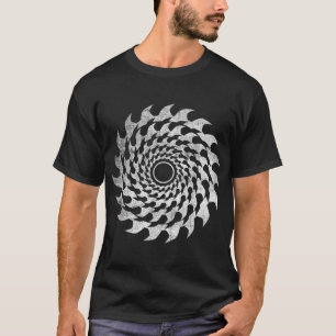 T-shirt Illusion de la lame de scie circulaire de la dent