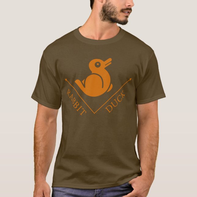 T-shirt Illusion de lapin de canard (Devant)