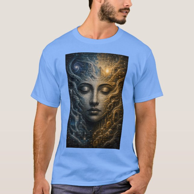 T-shirt Illusion de mosaïque infinie  (Devant)