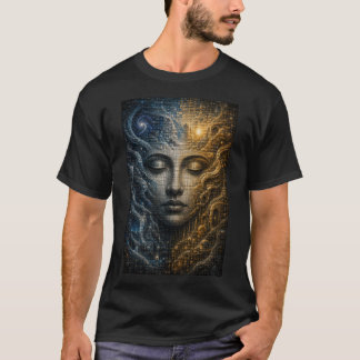 T-Shirt Illusion de Mosaïque Infinie