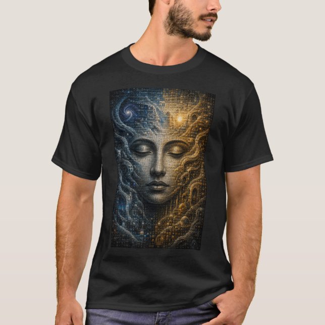 T-Shirt Illusion de Mosaïque Infinie (Devant)