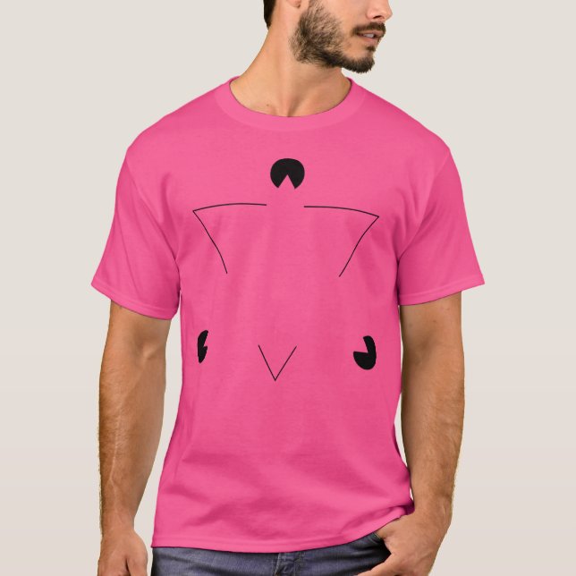 T-shirt Illusion d'optique du triangle de Kanizsa (Devant)