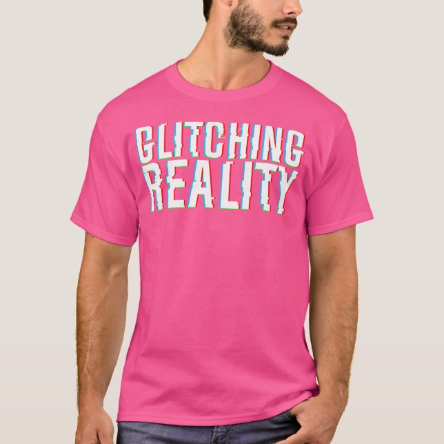 T-shirt Illusion optique à effet 3D de réalité défectueuse (Devant)