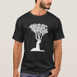 T-shirt Illusion Optique Amusant Arbre De Nouveautés Ou V