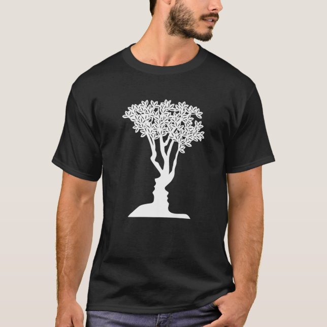 T-shirt Illusion Optique Amusant Arbre De Nouveautés Ou Vi (Devant)