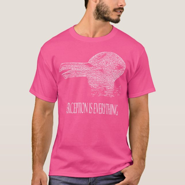 T-shirt Illusion Optique Canard Lapin La Perception Est To (Devant)