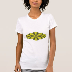 T-shirt Illusion optique Chemise lumière femme jaune