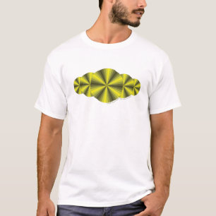 T-shirt Illusion Optique Chemise Lumière Jaune Homme