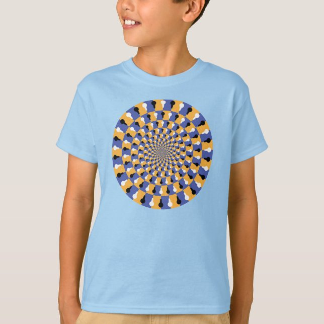 T-shirt Illusion optique folle - Cercle infini (Devant)