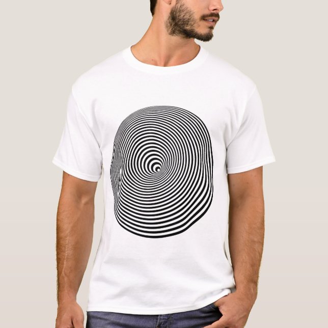 T-shirt Illusion optique géniale de cercles concentriques (Devant)