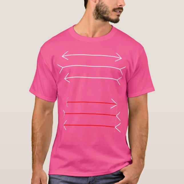 T-shirt Illusion optique Mller Lyer Louveur de mathématiqu (Devant)