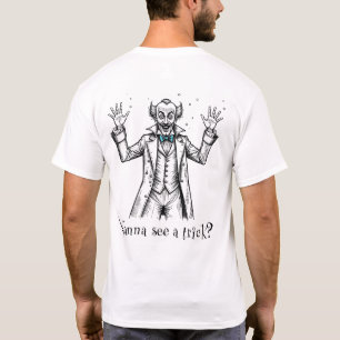 T-shirt Illusionniste vintage et sourd, avant et arrière