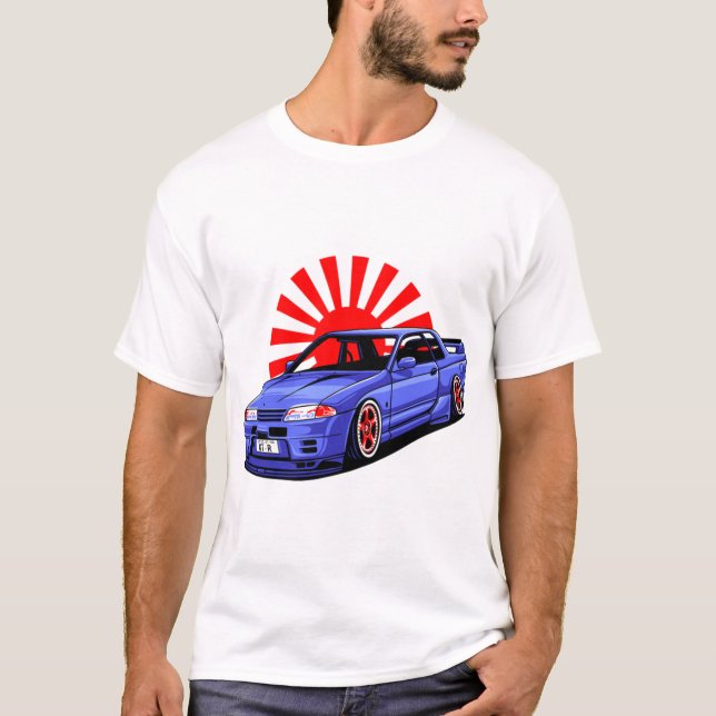 T-shirt Illust de vecteur Nissan Skyline T-ShirtNissan Sky (Devant)