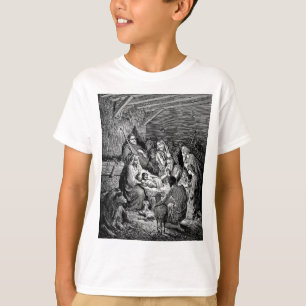 T-shirt Illustrated Christmas Nativity Scene