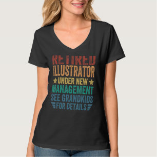 T-shirt Illustrateur Retraité Sous Nouvelle Gestion Pour G
