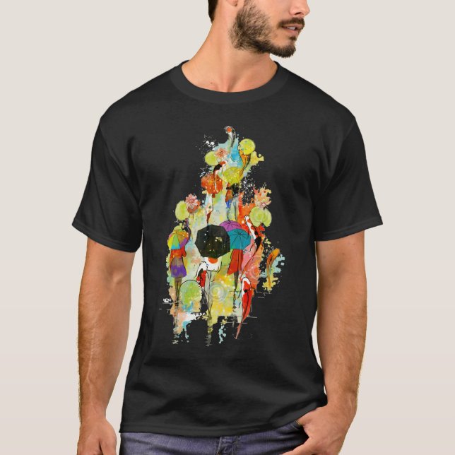 T-shirt Illustration Abstraite Poisson Koi (Devant)