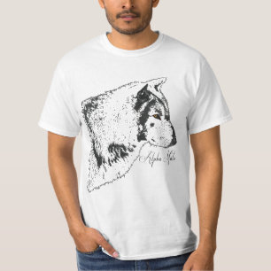 T-shirt Illustration Alpha Grey Wolf Wildlife