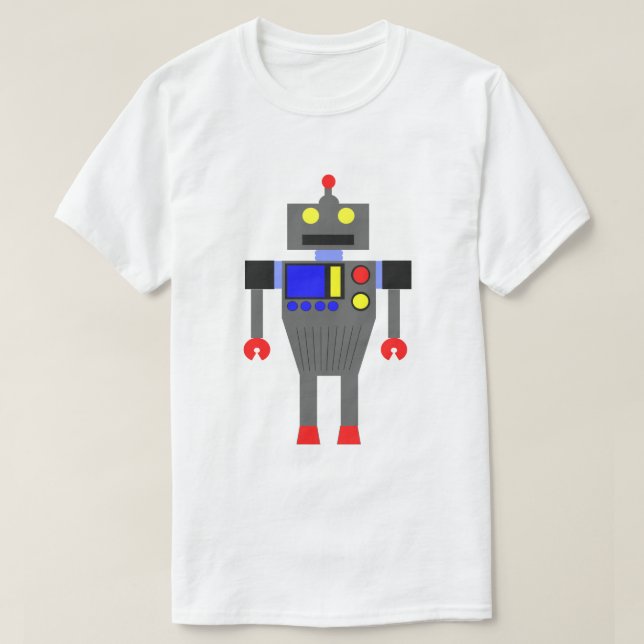 T-SHIRT ILLUSTRATION AMUSANTE CONCEPTION D'UN JOUET ROBOT (Design devant)