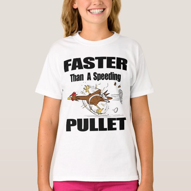 T-shirt Illustration amusante de poulet cool (Devant)