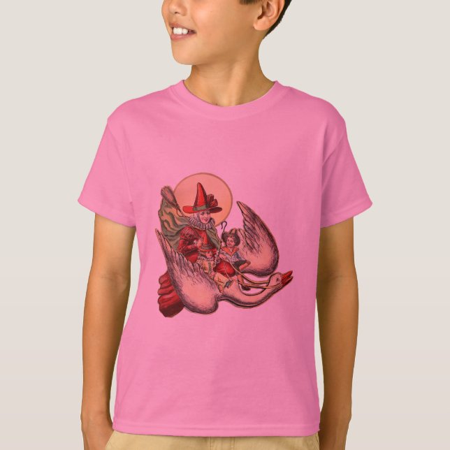 T-shirt Illustration Antique de l'Enfant de Mère l'Oye (Devant)