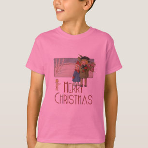 T-shirt Illustration Antique Enfants Noël 1920