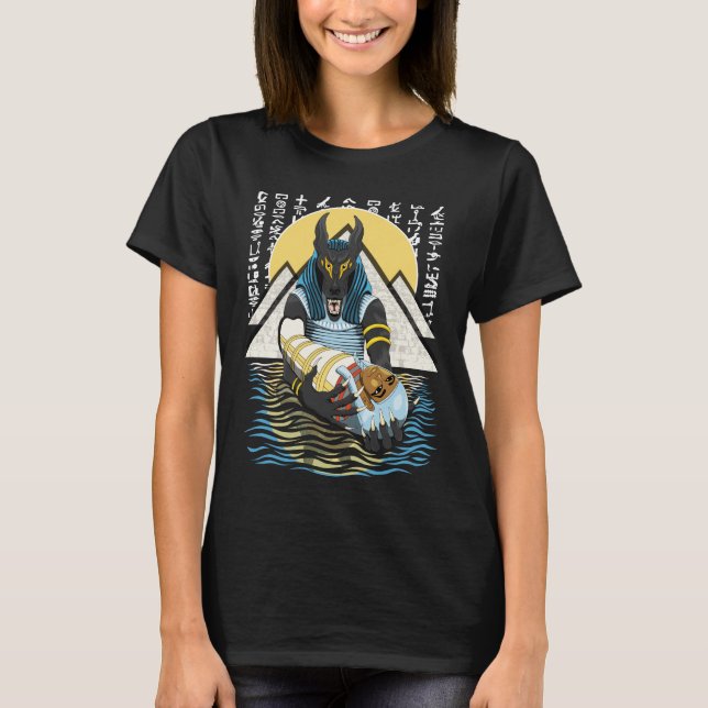 T-shirt Illustration Anubis du dieu égyptien antique (Devant)