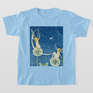 T-shirt Illustration Art Nouveau de fée au pissenlit