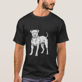 T-shirt Illustration artistique de bouledogue u2013 noir e