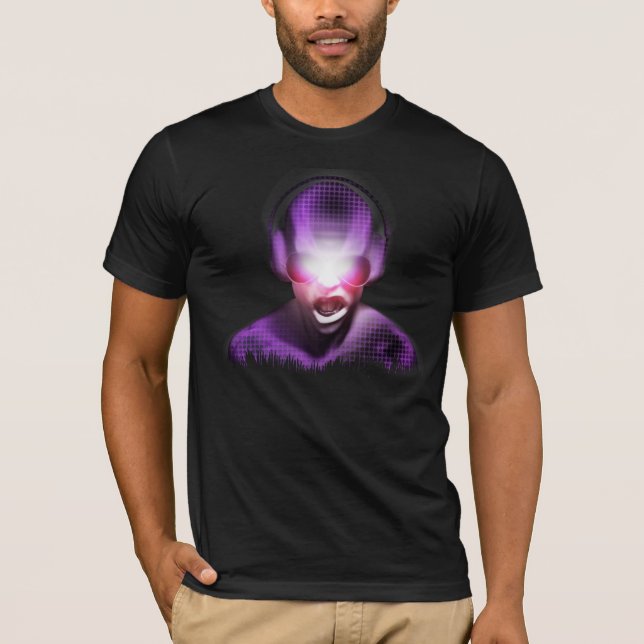 T-shirt Illustration au néon du croquis 3D de (Devant)